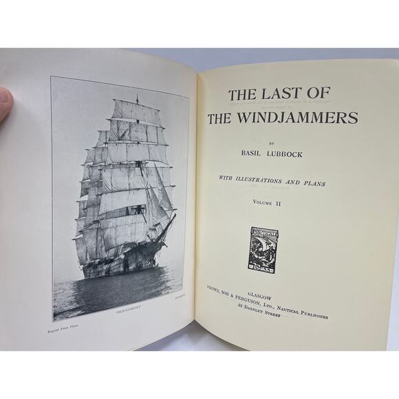 Vintage Last of the Windjammers Sailing Ships Lubbock - Volume 2 - READ DESCR - Picture 6 of 13